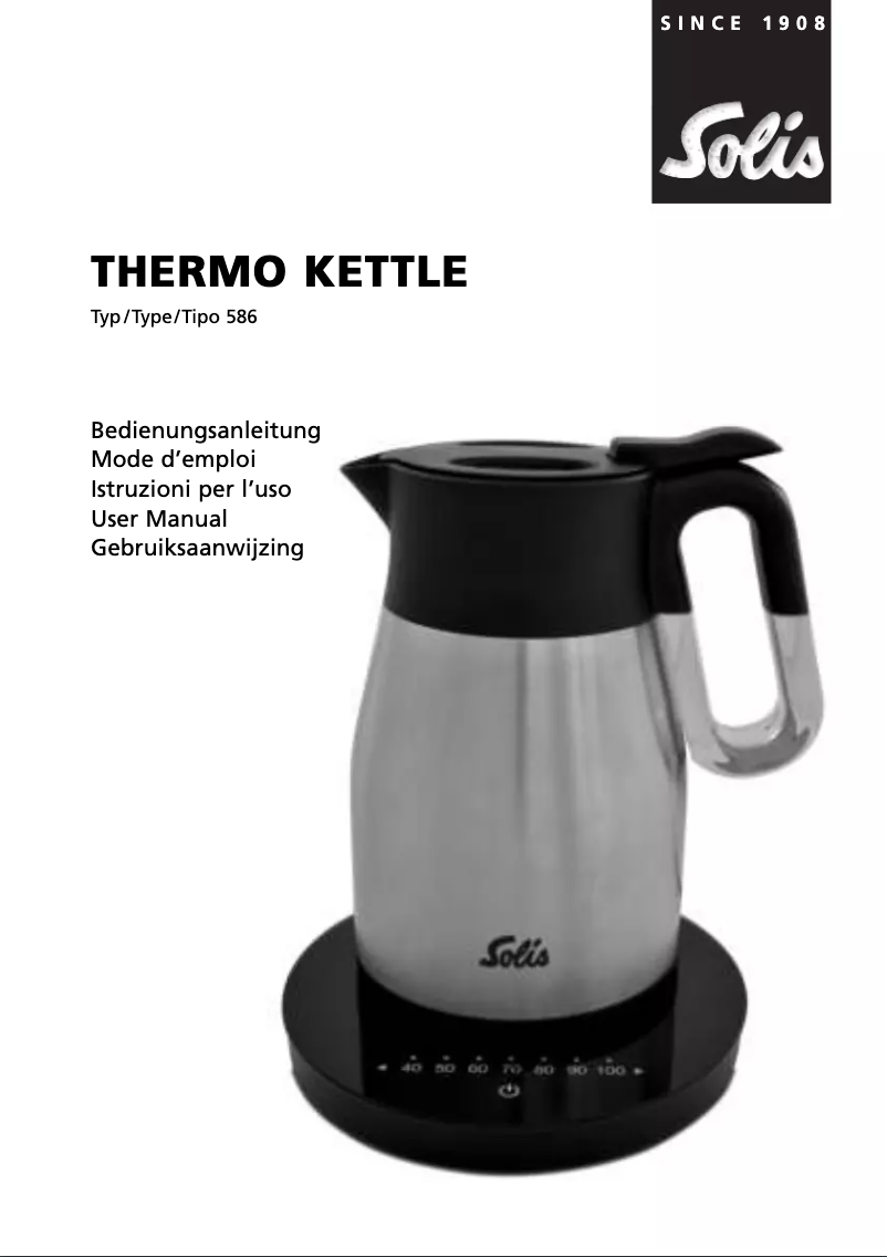 Page 1 de la notice Manuel utilisateur Solis Thermo 586