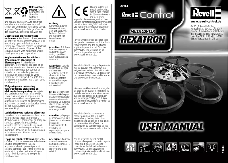 Page 1 de la notice Manuel utilisateur Revell Hexatron