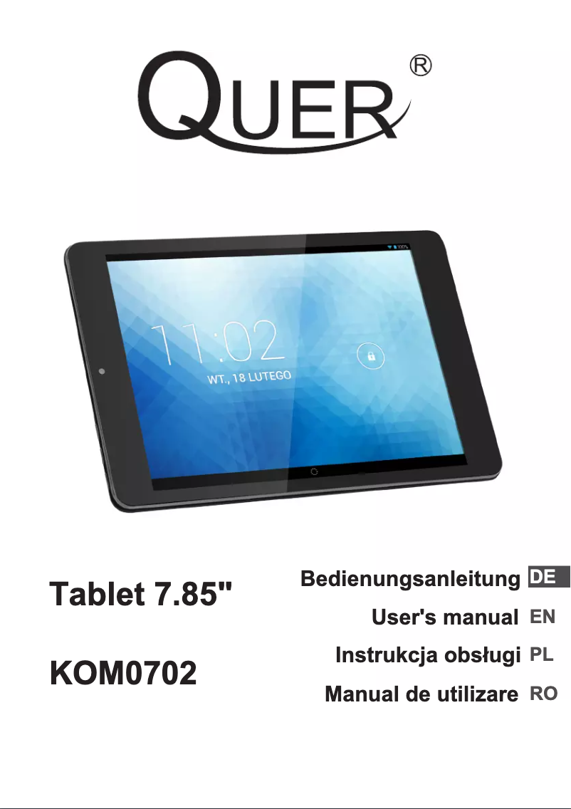Page 1 de la notice Manuel utilisateur Quer KOM0702