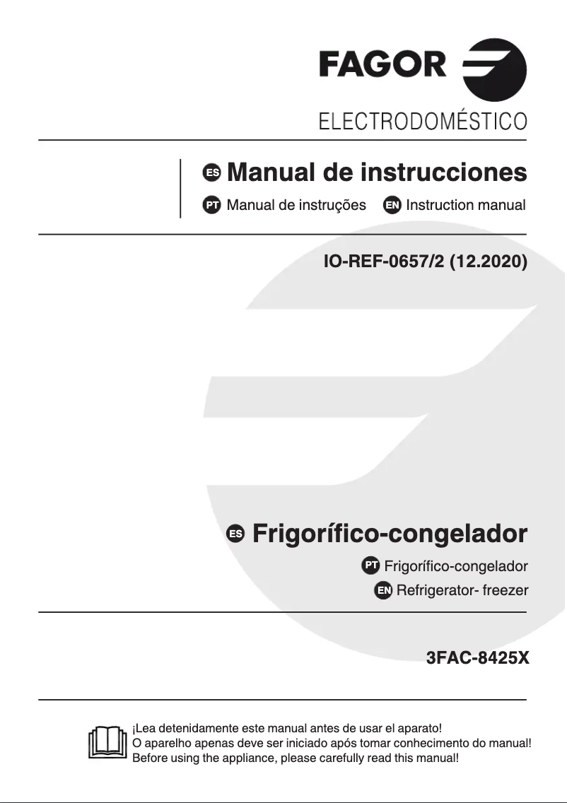 Página 1 del manual Manual de usuario Fagor 3FAC-8425X