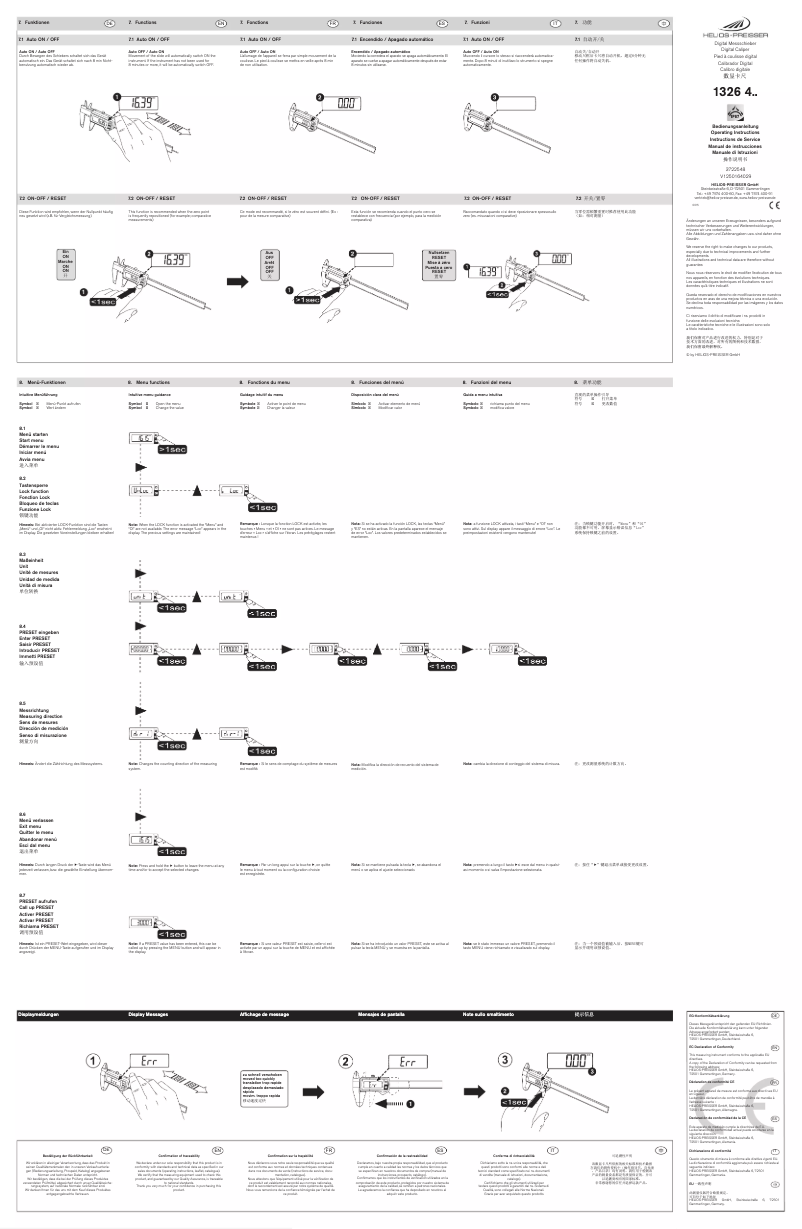 Image de la première page du manuel de l'appareil DIGI-MET 1326422
