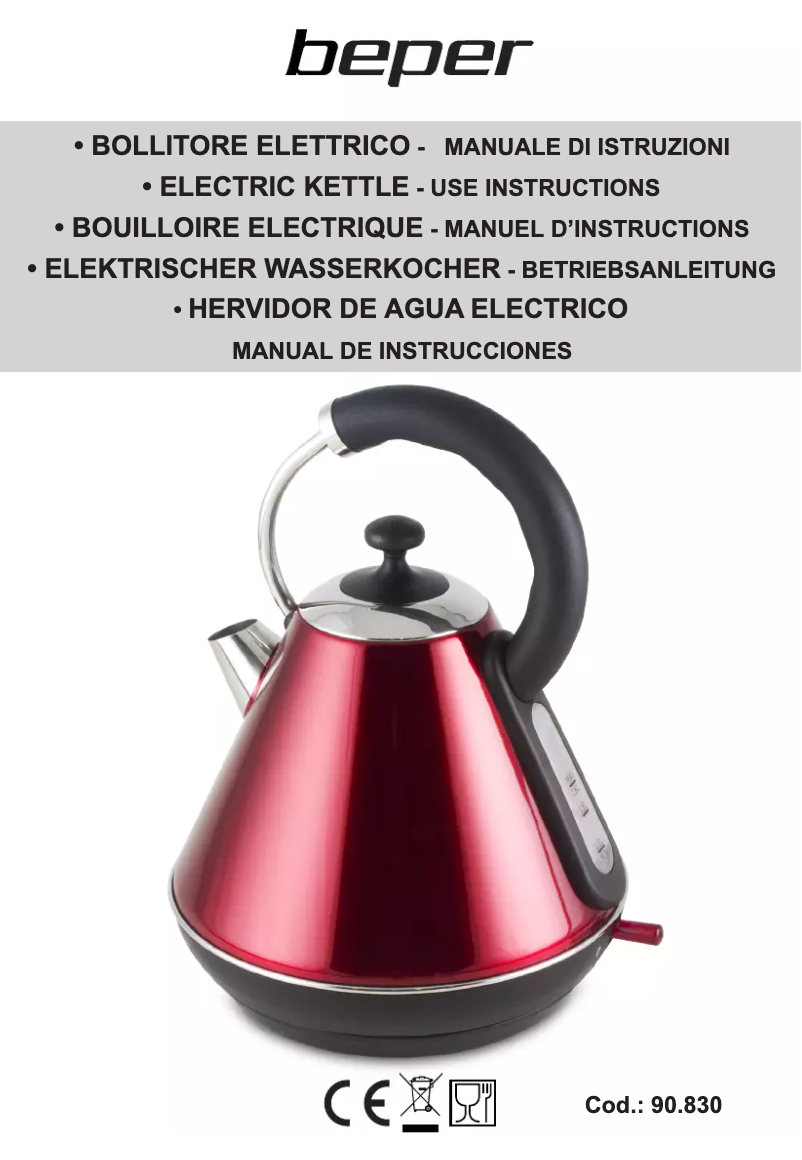 Page n°1 - Manuel utilisateur Beper 90.830