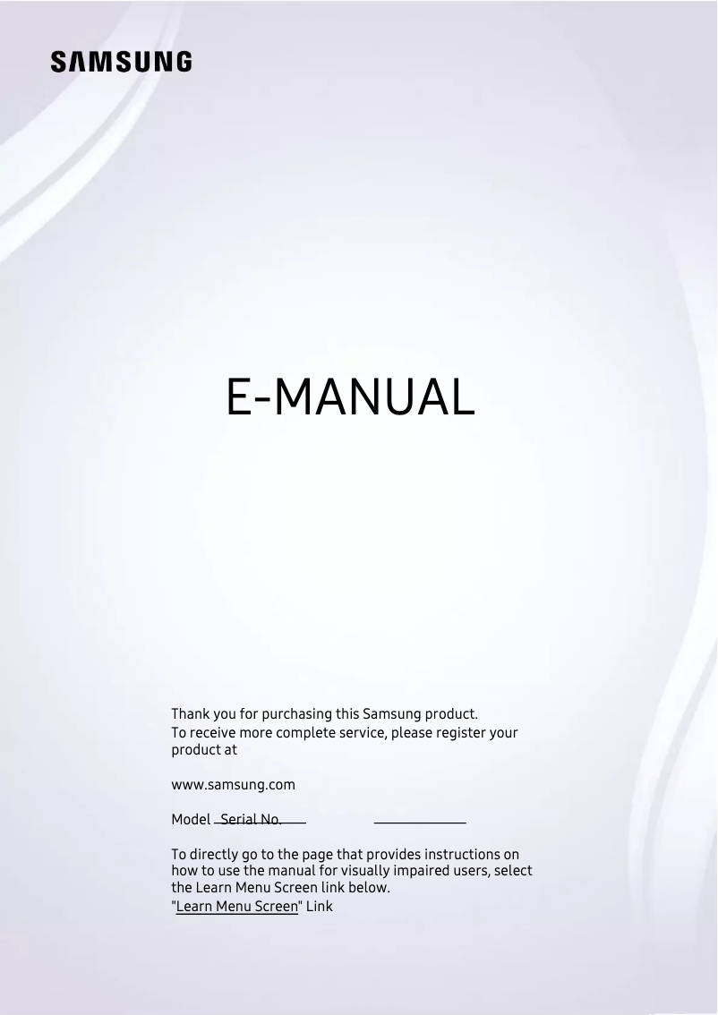 Page 1 de la notice Manuel utilisateur Samsung QN85Q70CDFXZA