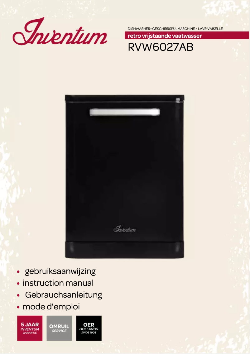 Page n°1 - Manuel utilisateur Inventum RVW6027AB