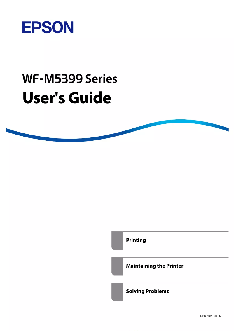 Page n°1 - Manuel utilisateur Epson WF-M5399a