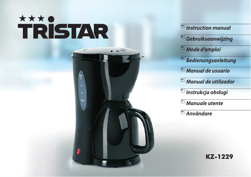 Page n°1 - Manuel utilisateur TriStar KZ-1229