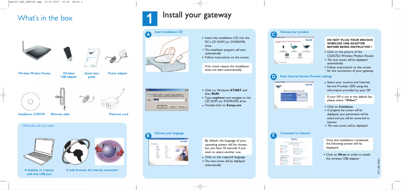 Página 1 del manual Manual de usuario Philips CKA5720