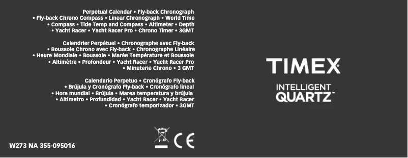 Page 1 de la notice Manuel utilisateur Timex Intelligent Quartz T2P510ZA