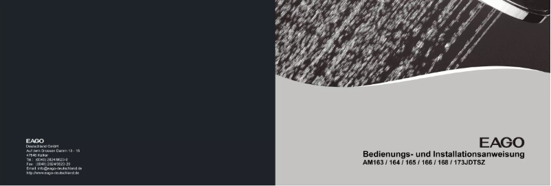 Page n°1 - Manuel utilisateur Eago AM168