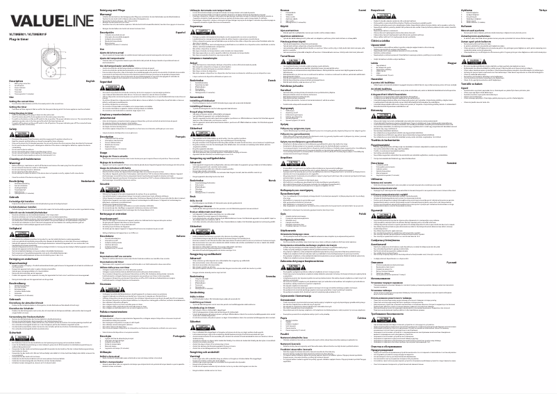 Image de la première page du manuel de l'appareil VLTIMER01