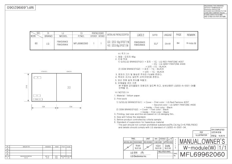 Page n°1 - Manuel utilisateur LG F8K5XNK3