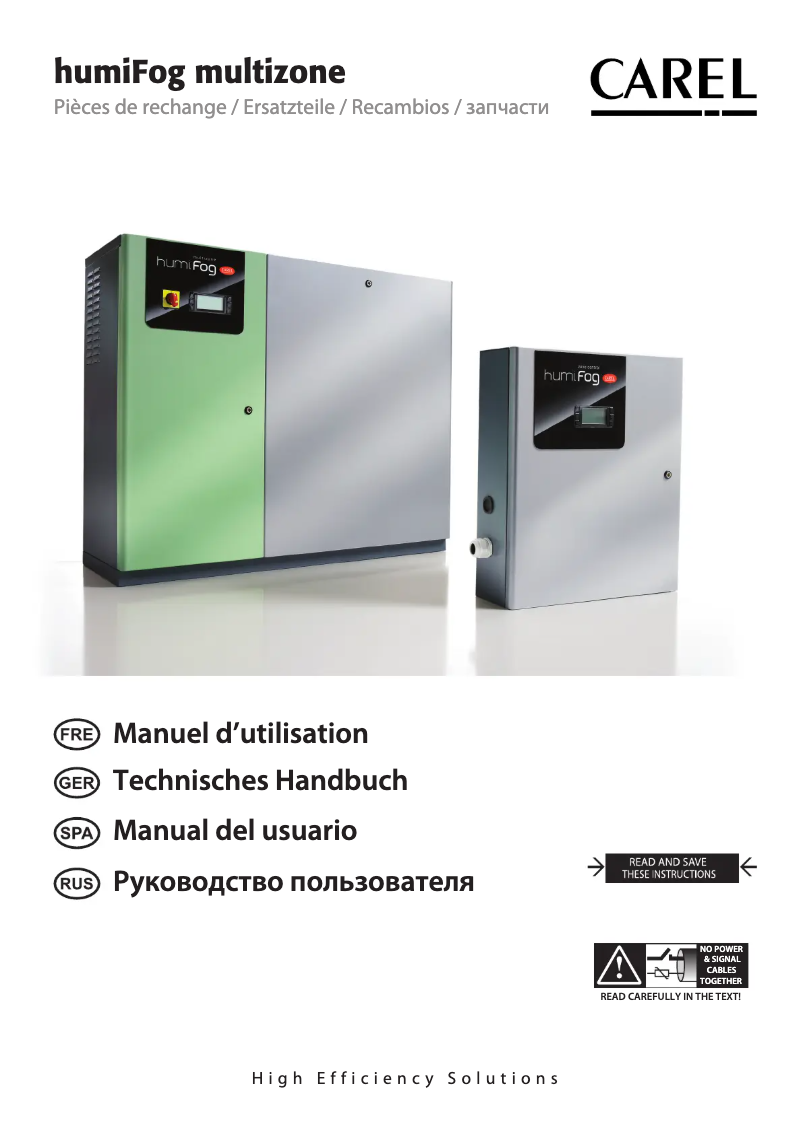 Página 1 del manual Manual de usuario Carel humiFog multizone