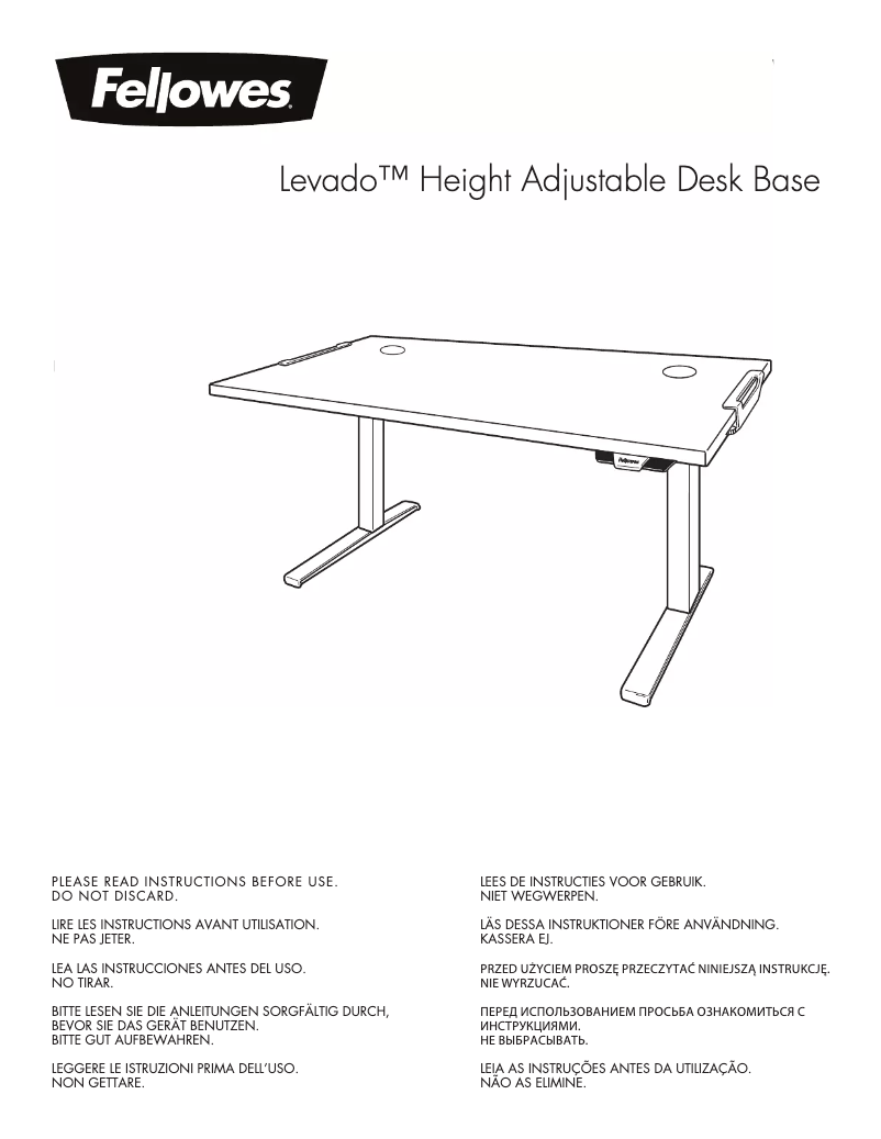 Page n°1 - Manuel utilisateur Fellowes Levado