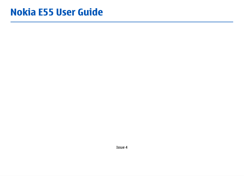 Image de la première page du manuel de l'appareil E55