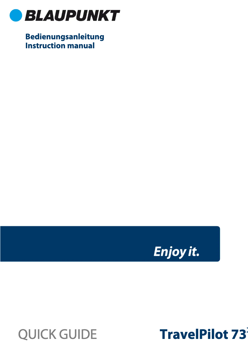 Image de la première page du manuel de l'appareil TravelPilot