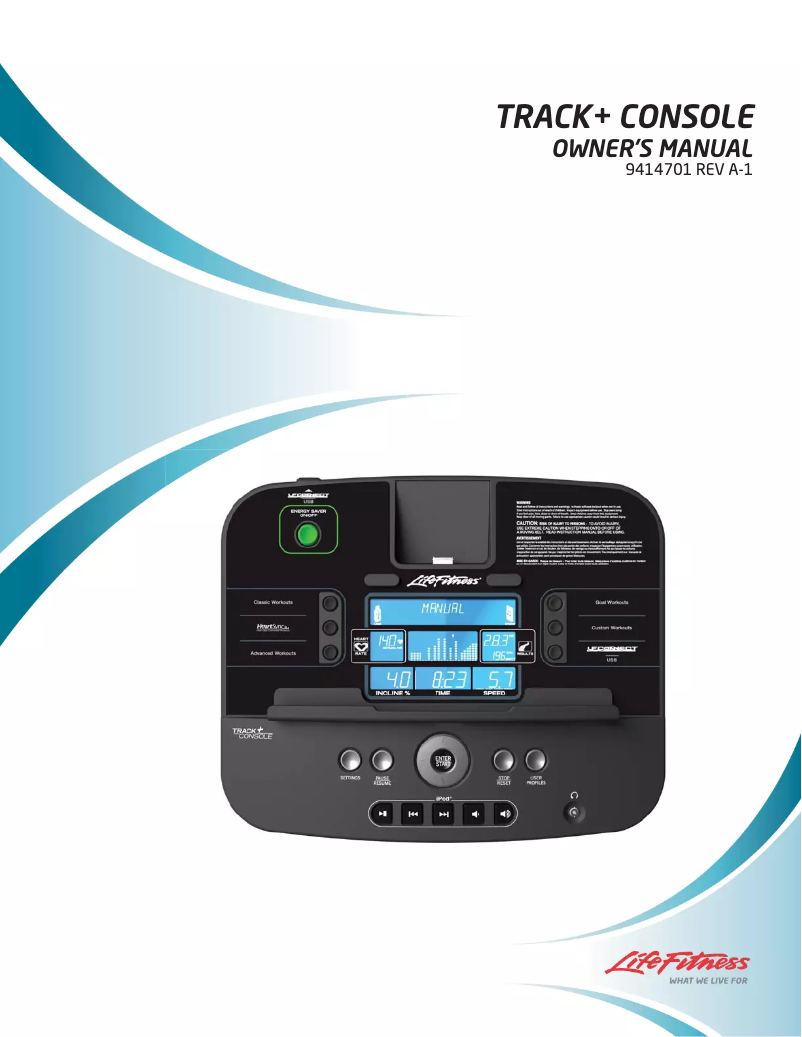 Página 1 del manual Manual de usuario Life Fitness E1 Track Connect