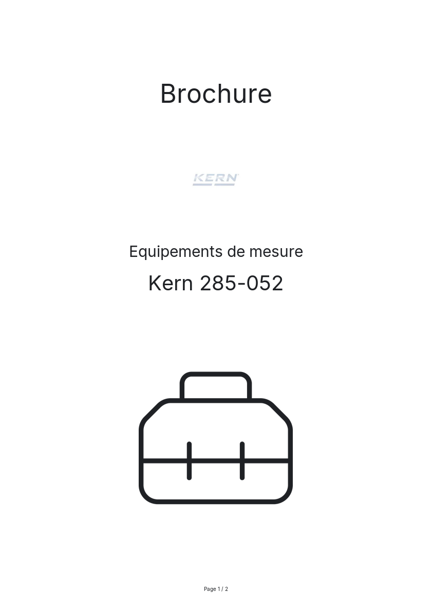 Image de la première page du manuel de l'appareil 285-052