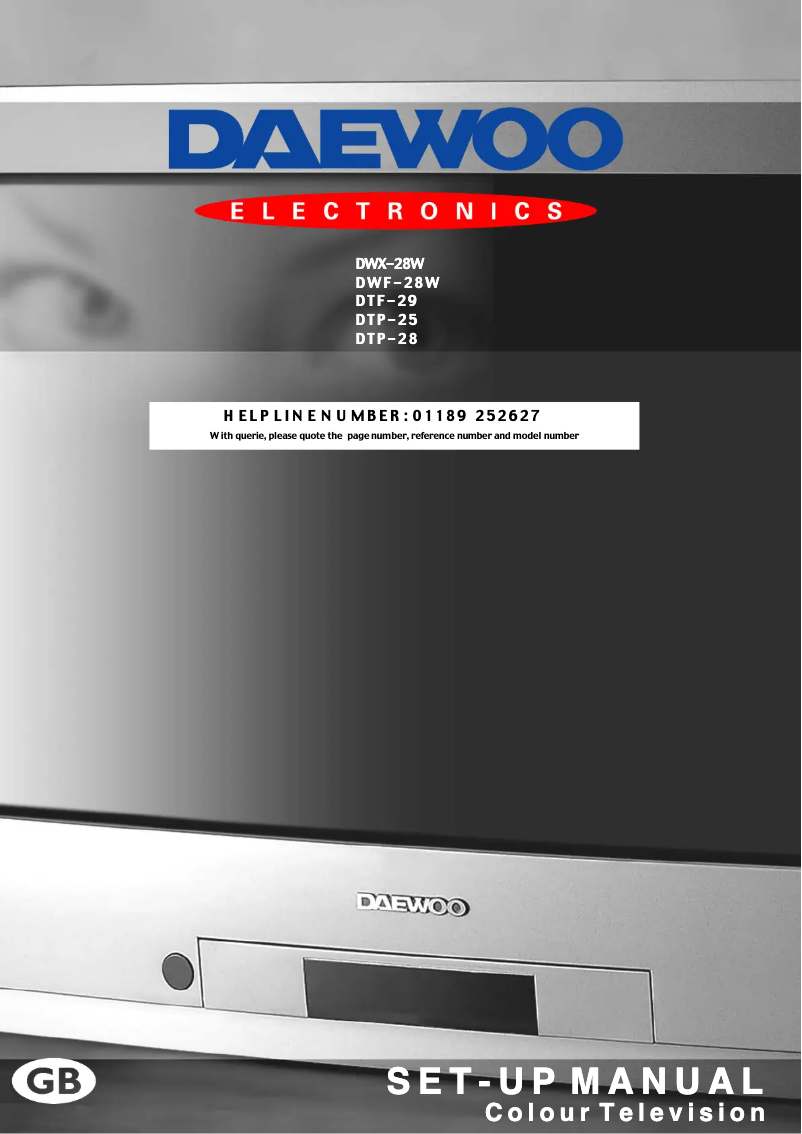 Page 1 de la notice Manuel utilisateur Daewoo DWX28W5S