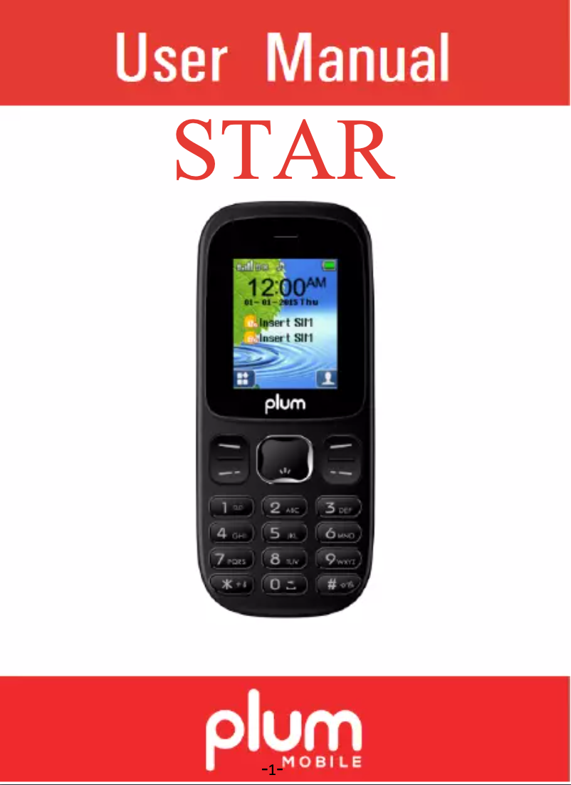 Page n°1 - Manuel utilisateur Plum Star