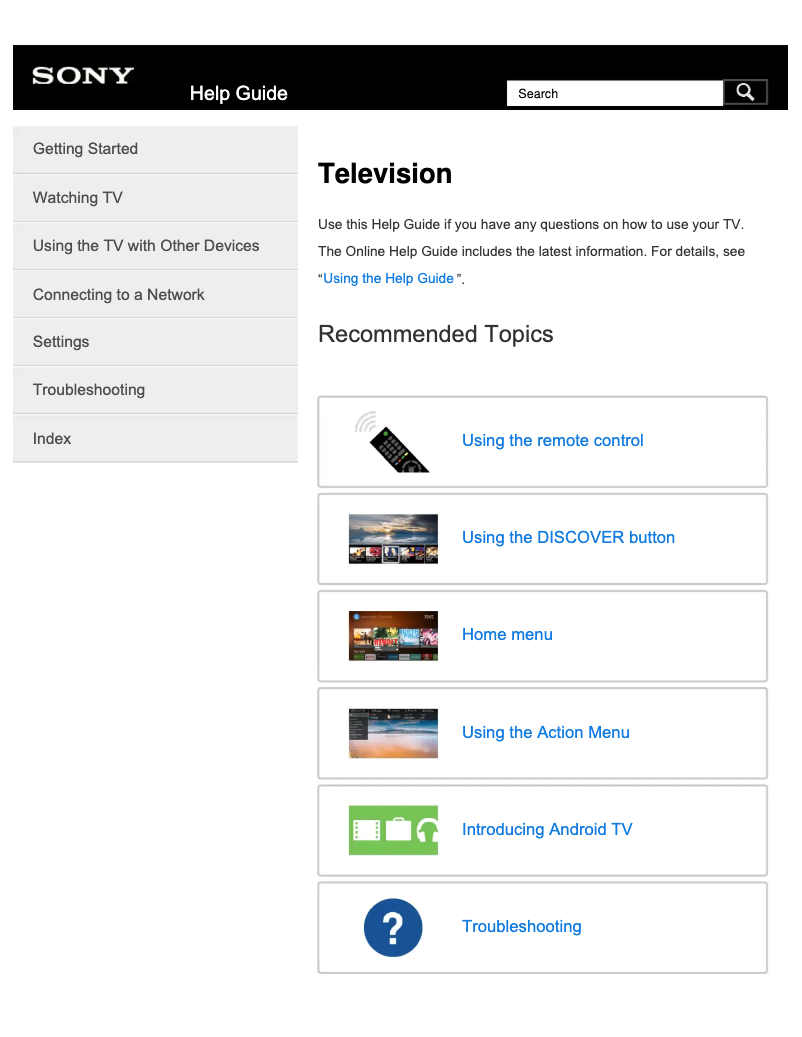 Página 1 del manual Manual de usuario Sony KDL-50FA95C