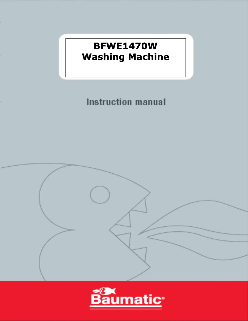 Image de la première page du manuel de l'appareil BFWE1470W