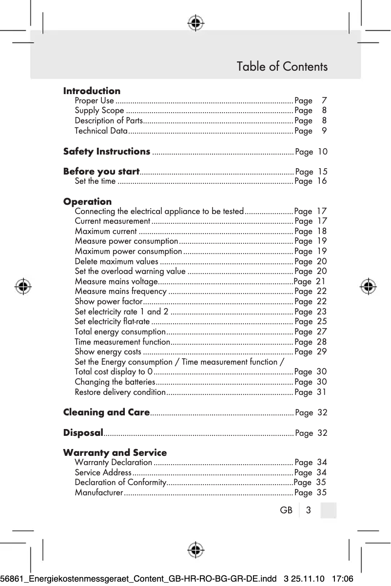Page 1 of the manual User Manual SilverCrest EM 240-A DE