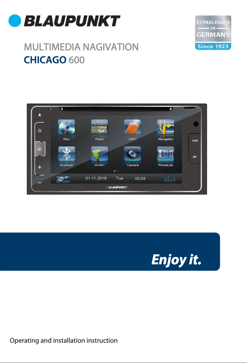 Imagen de la primera página del manual del dispositivo Chicago 600