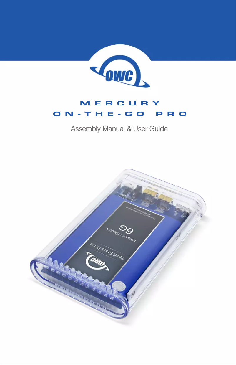 Page 1 de la notice Manuel utilisateur OWC Mercury On The Go Pro