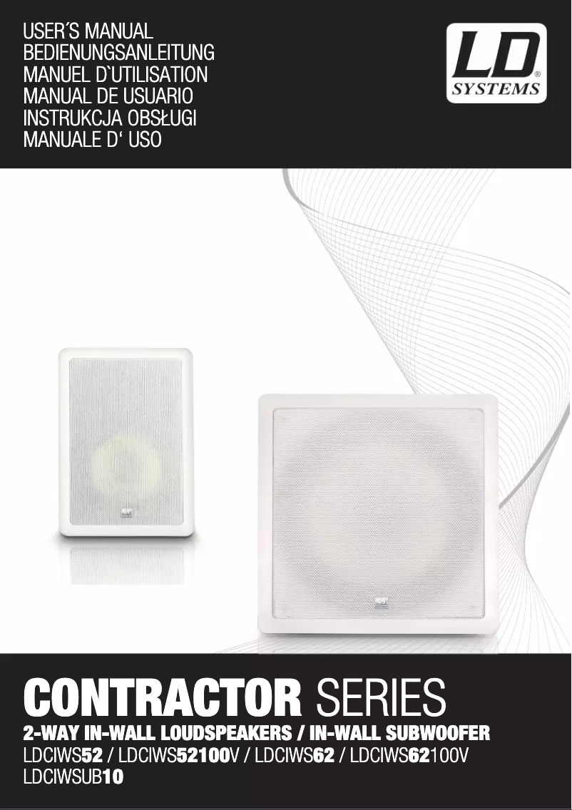 Página 1 del manual Manual de usuario LD Systems Contractor CIWS 62