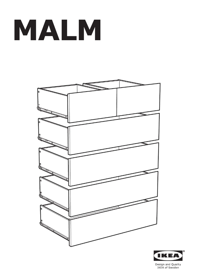 Page 1 de la notice Manuel utilisateur Ikea MALM 705.461.44