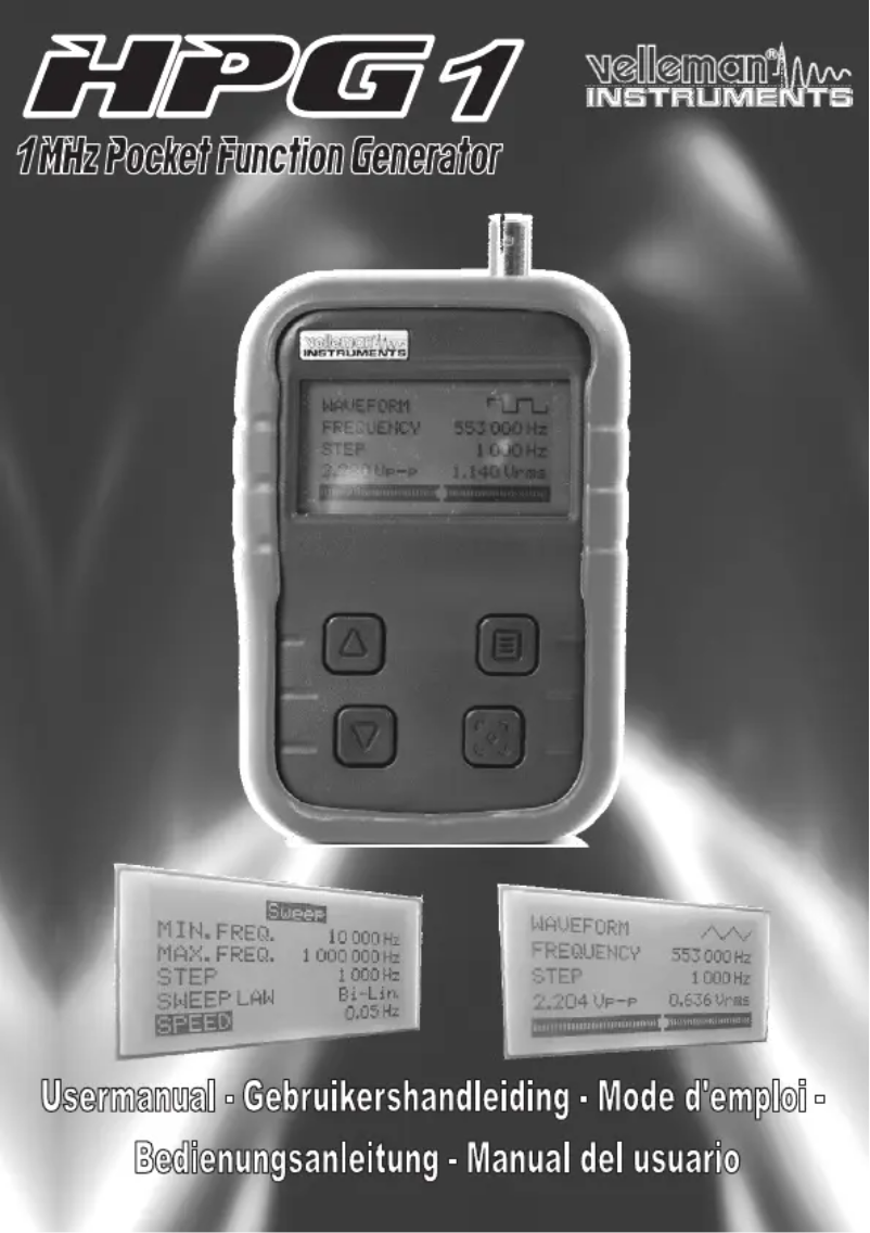 Image de la première page du manuel de l'appareil HPG1