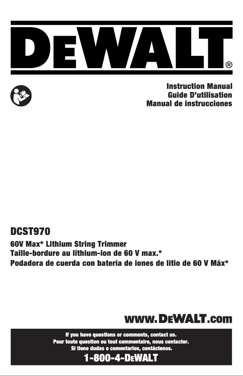 Image de la première page du manuel de l'appareil DCST970
