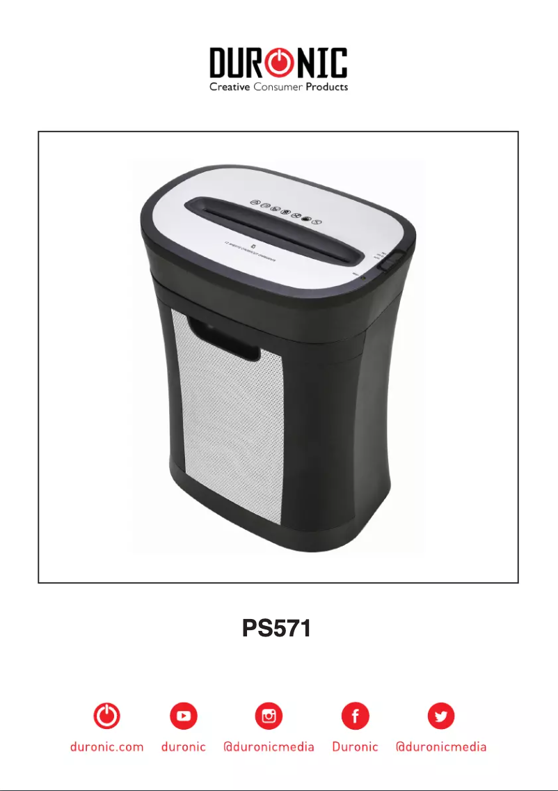 Page 1 de la notice Manuel utilisateur Duronic PS571