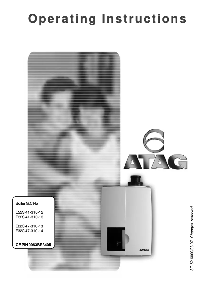 Page 1 de la notice Manuel utilisateur Atag E320S