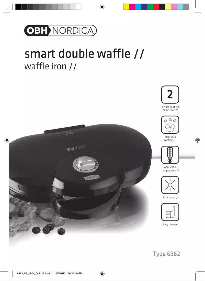 Page 1 de la notice Manuel utilisateur OBH Nordica Smart Double 6962