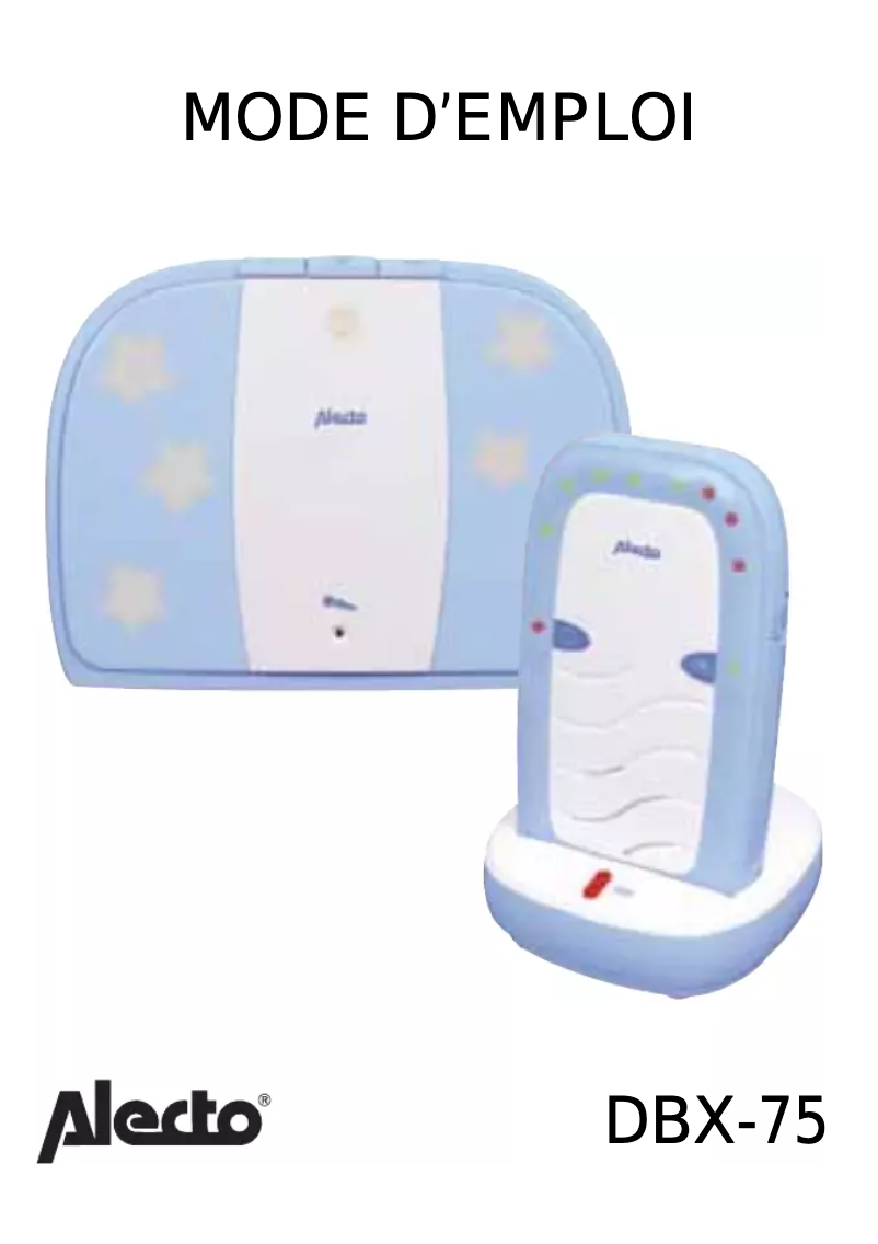 Page 1 de la notice Manuel utilisateur Alecto DBX-75