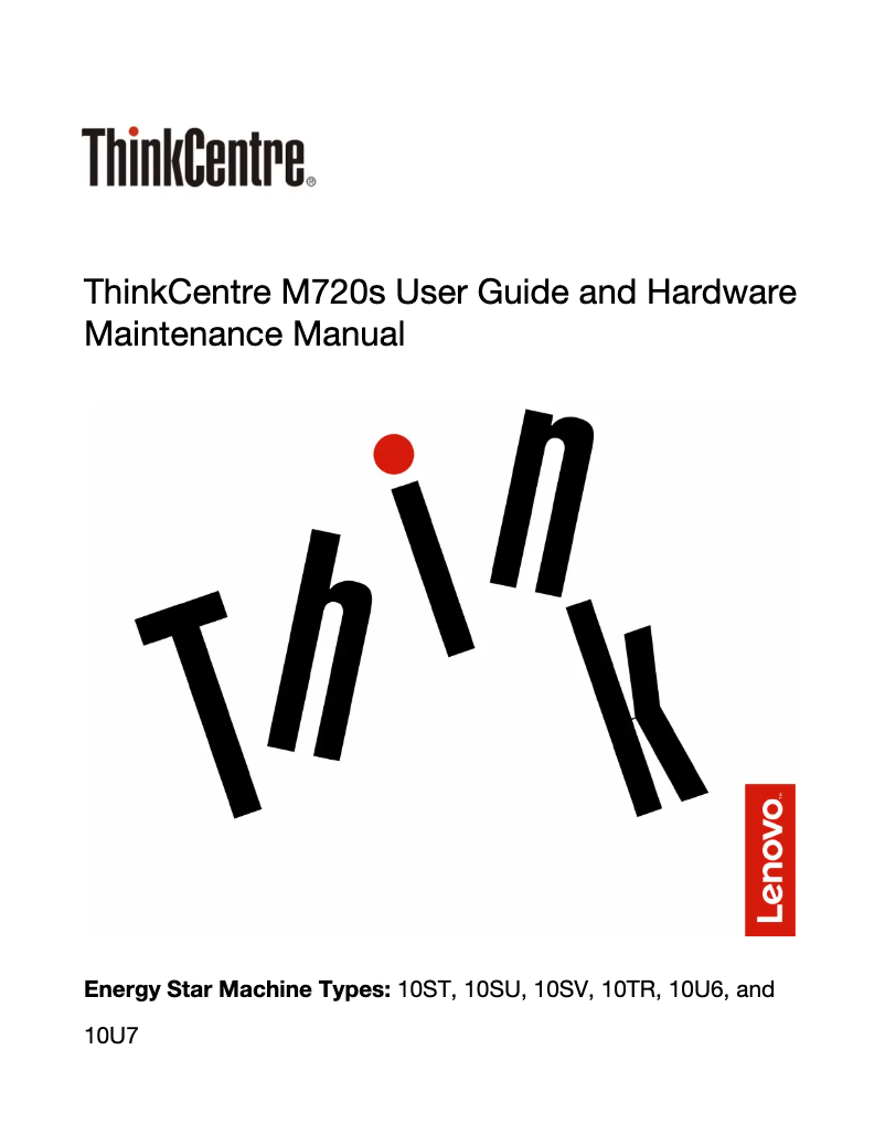 Page n°1 - Manuel utilisateur Lenovo ThinkCentre M720q