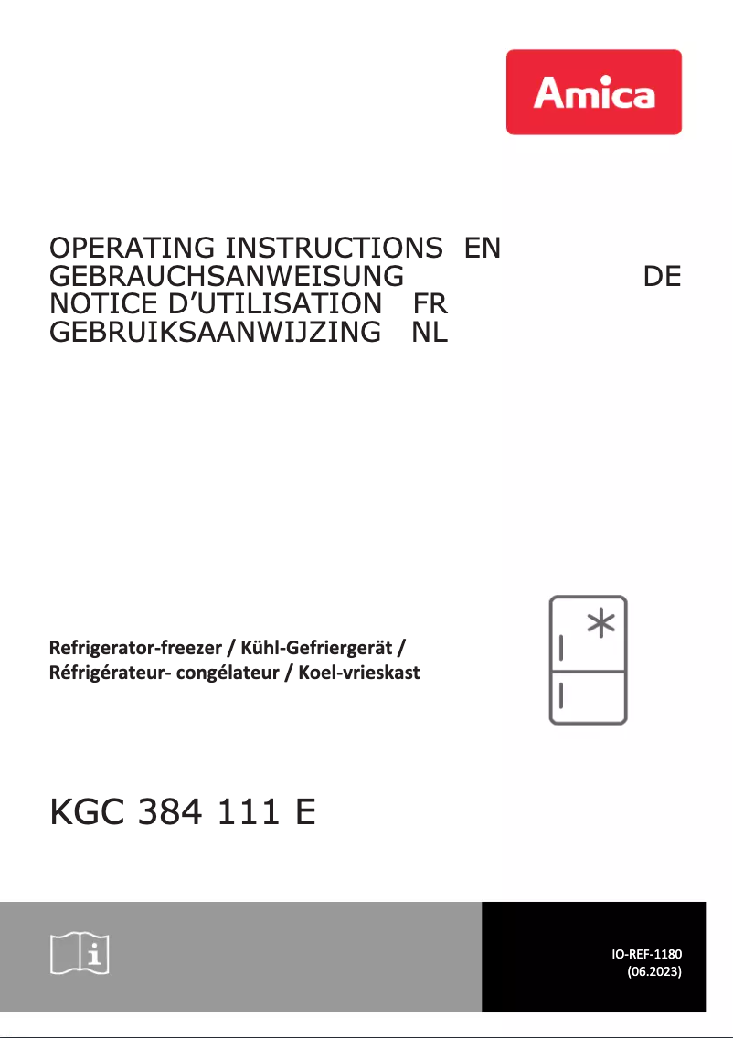 Page 1 de la notice Manuel utilisateur Amica KGC 384 111 E