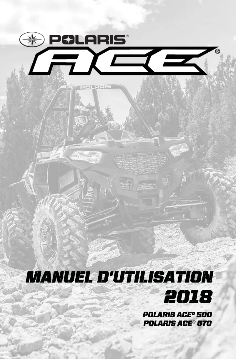 Page n°1 - Manuel utilisateur Polaris Ace 500 (2018)