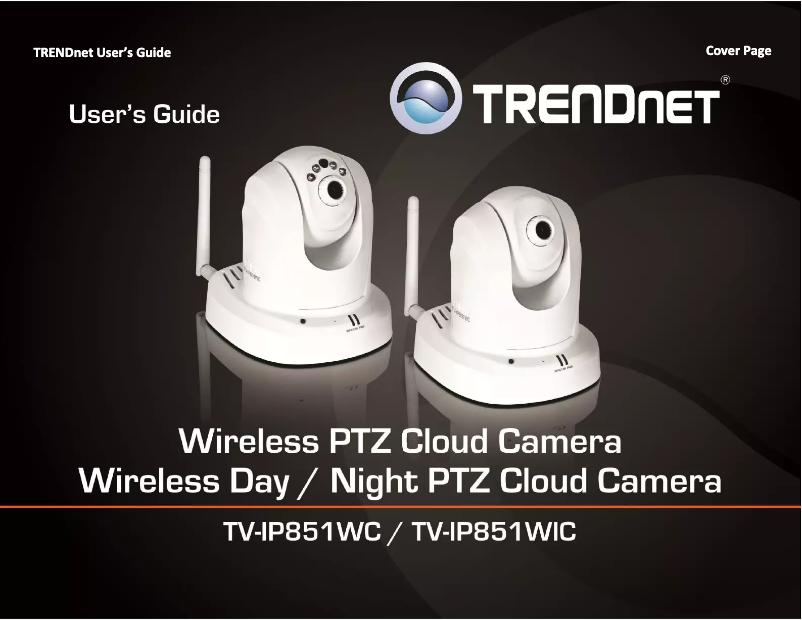 Image de la première page du manuel de l'appareil TV-IP851WC