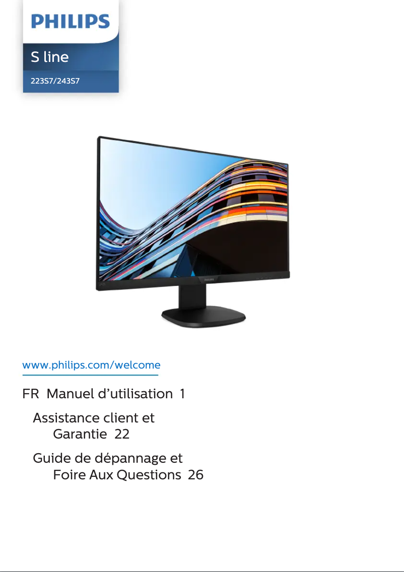 Page n°1 - Manuel utilisateur Philips S Line 243S7EYMB