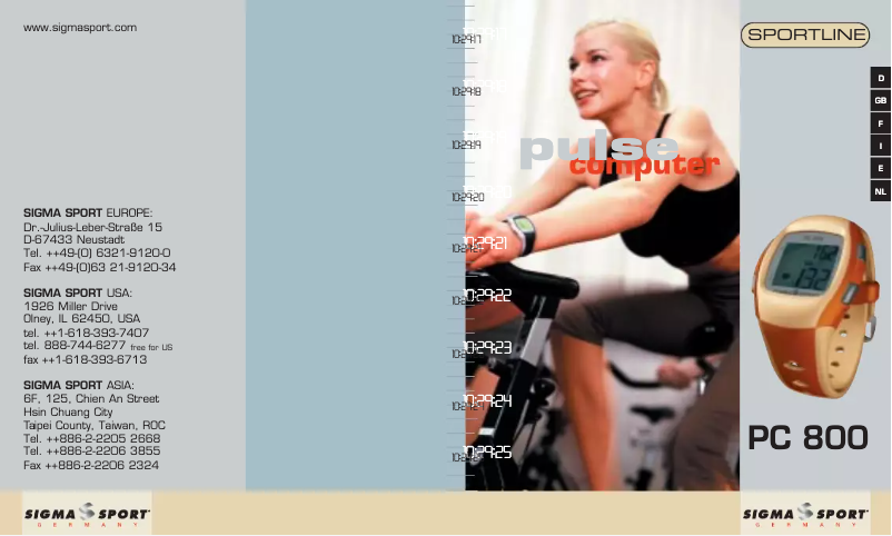 Image de la première page du manuel de l'appareil PC 800