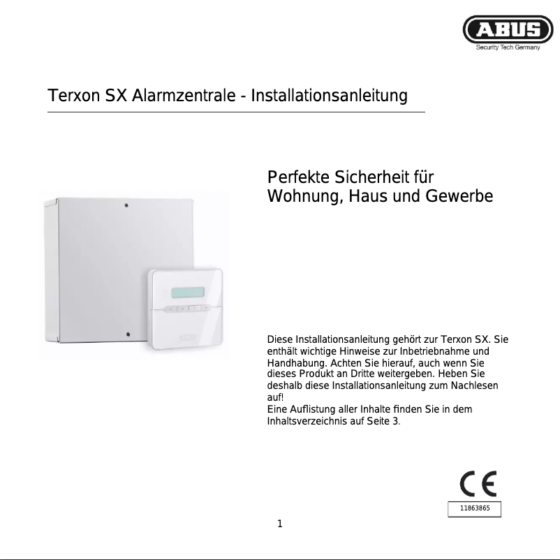 Page n°1 - Manuel utilisateur Abus IPCB62500