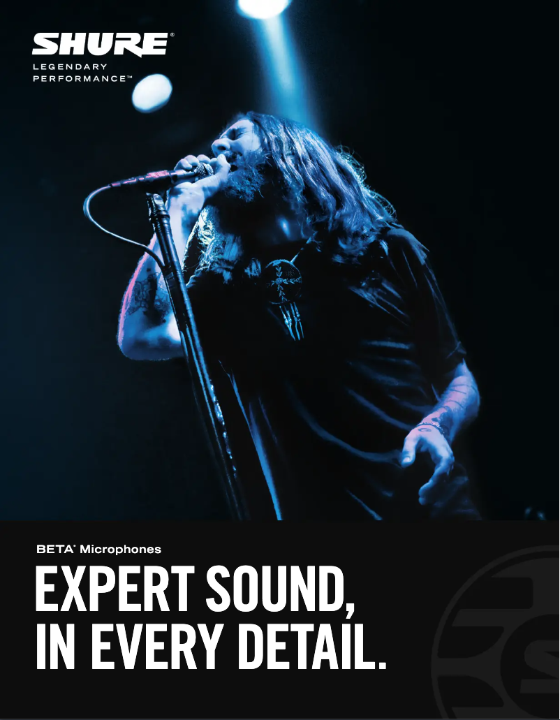 Page n°1 - Brochure Shure BETA 52A
