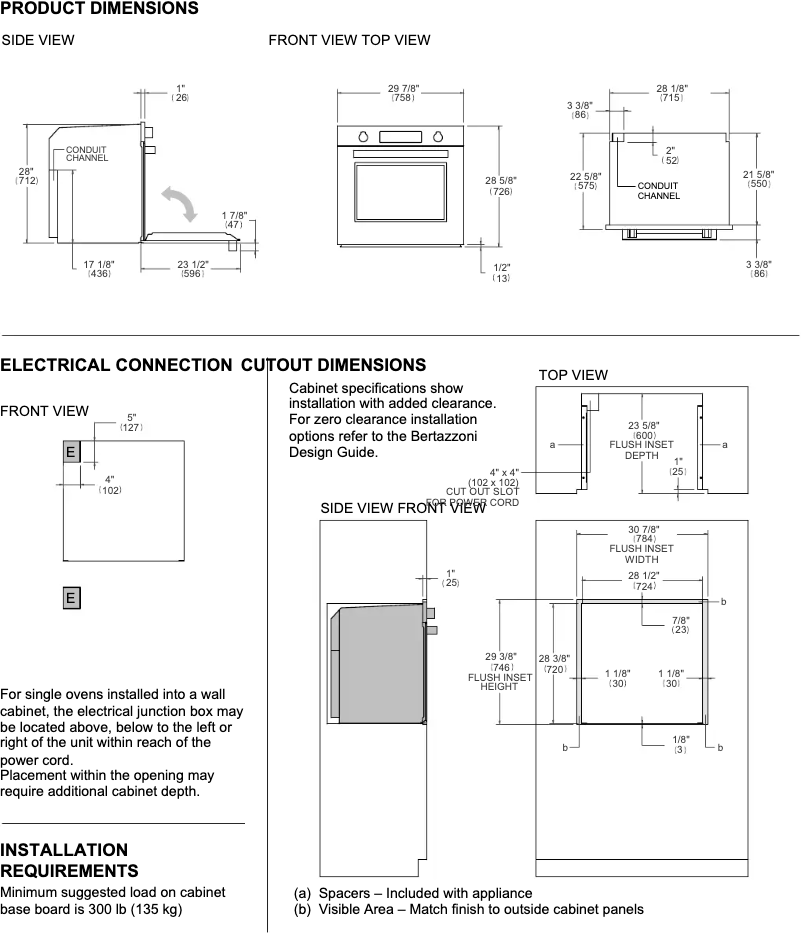 Page 1 de la notice Instructions / montage Bertazzoni MAST30FSEXT