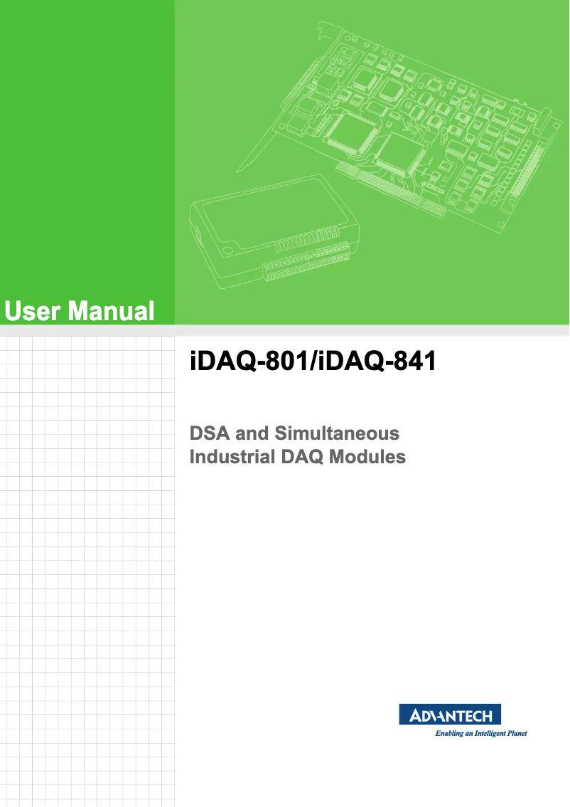 Image de la première page du manuel de l'appareil IDAQ-801-AE