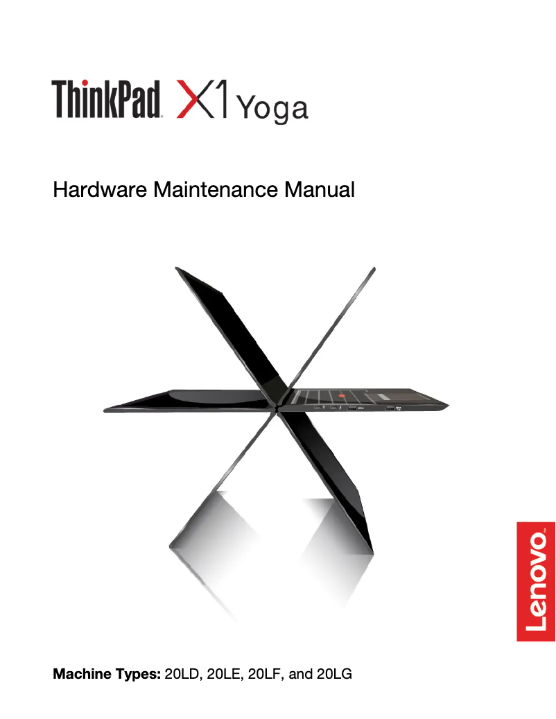 Page 1 de la notice Manuel utilisateur Lenovo Thinkpad X1 Yoga G3