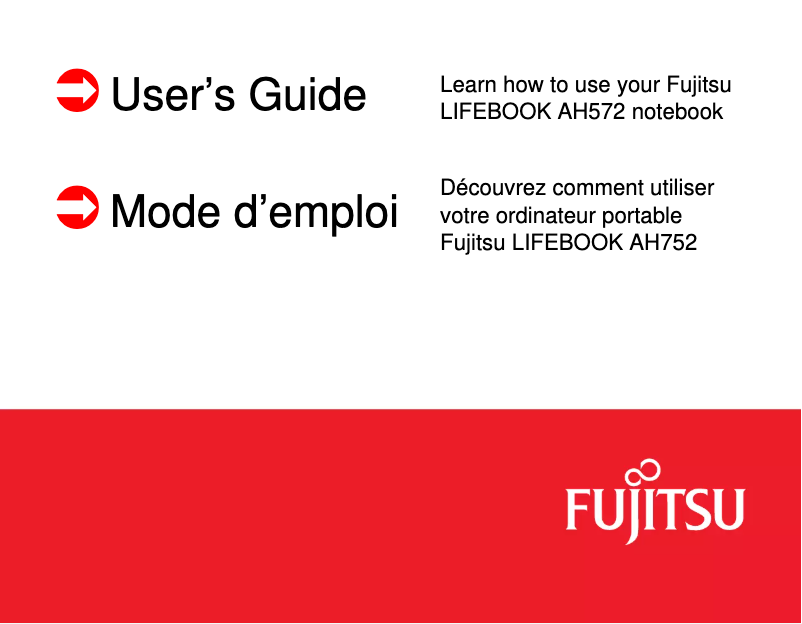 Page n°1 - Manuel utilisateur Fujitsu LIFEBOOK AH572