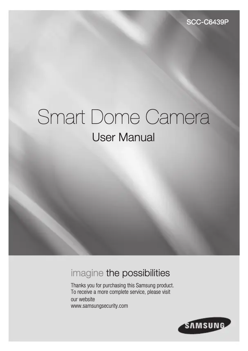 Image de la première page du manuel de l'appareil SCC-C6439P