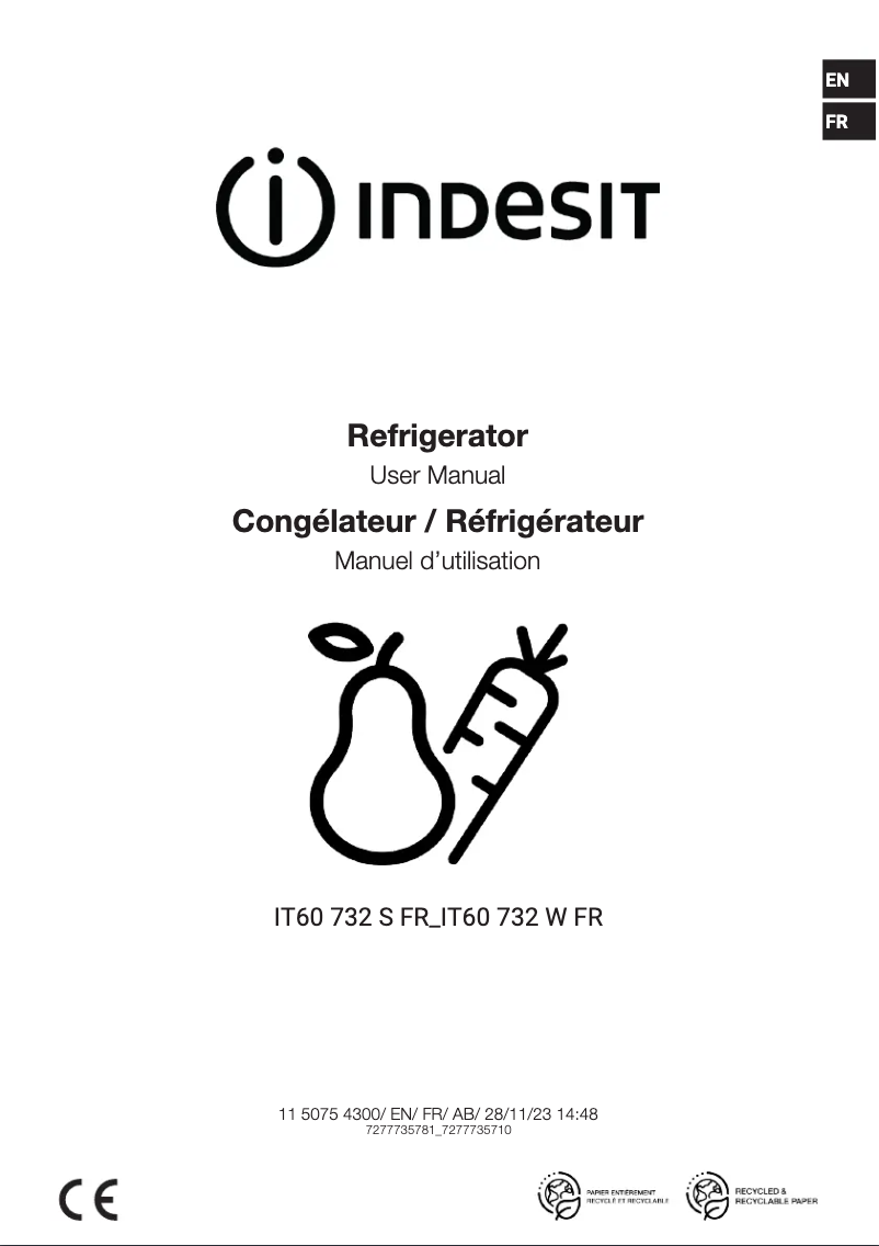 Image de la première page du manuel de l'appareil IT60 732 W